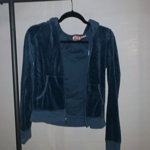 Turquoise Juicy Couture velour jacket